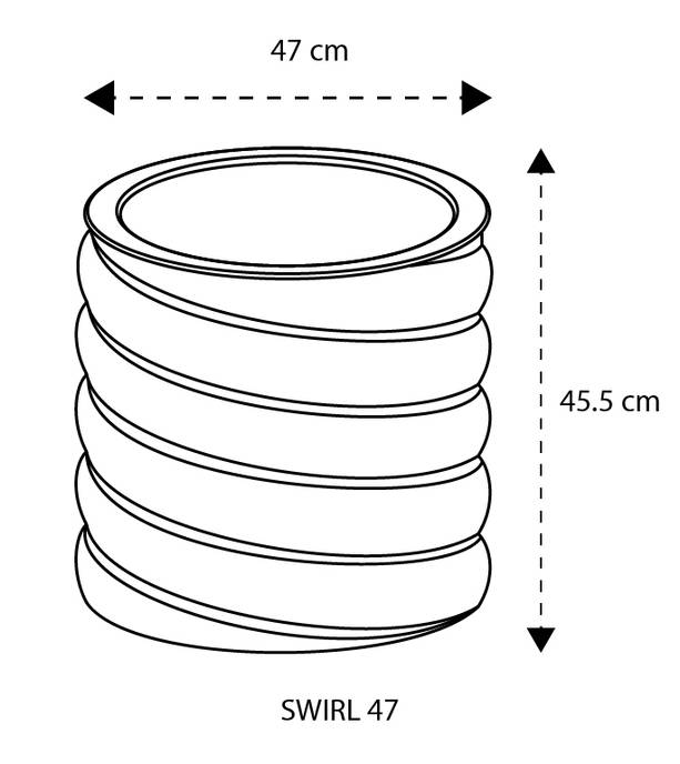 swirl 47cm linen white